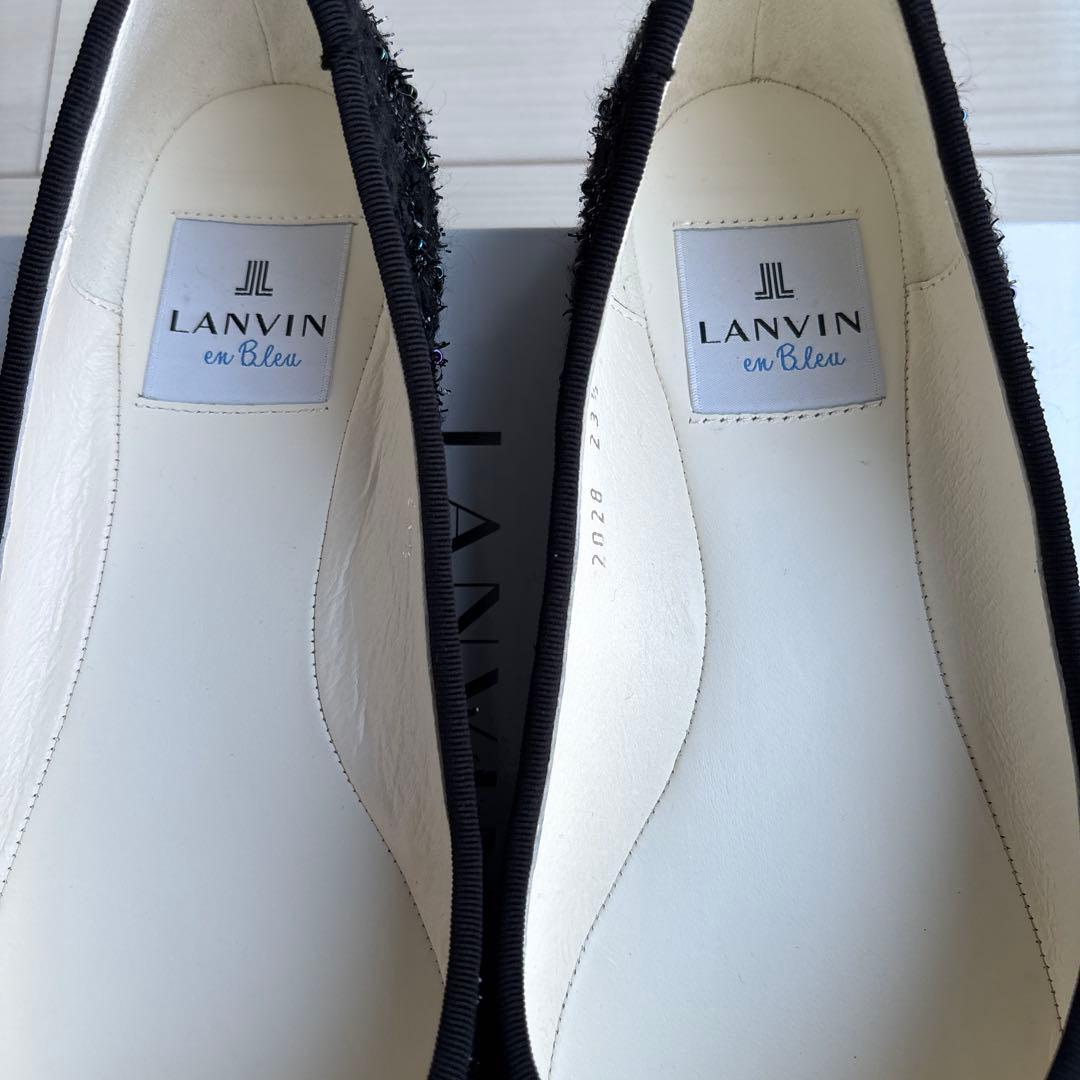 LANVIN en Bleu ツイードパンプス 23.5cm