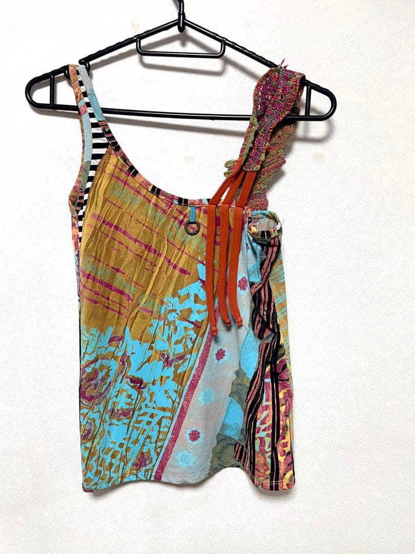 SAVE THE QUEEN 平成ギャル y2k カラフル刺繍キャミソール - メルカリ