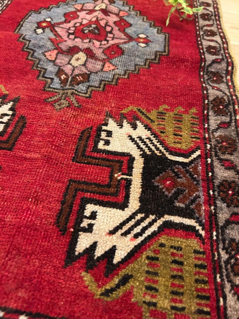 トライバルラグ・トルコヴィンテージラグ・ウール約51×110cm