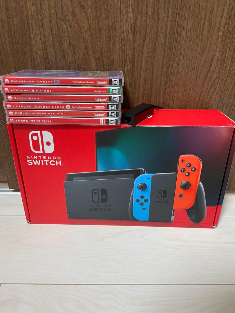 Nintendo Switch 本体 ネオンブルー/ネオンレッド + ゲーム6本 Nintendo Switch ネオンブルー・ネオンレッド 任天堂 ゲーム機 本体