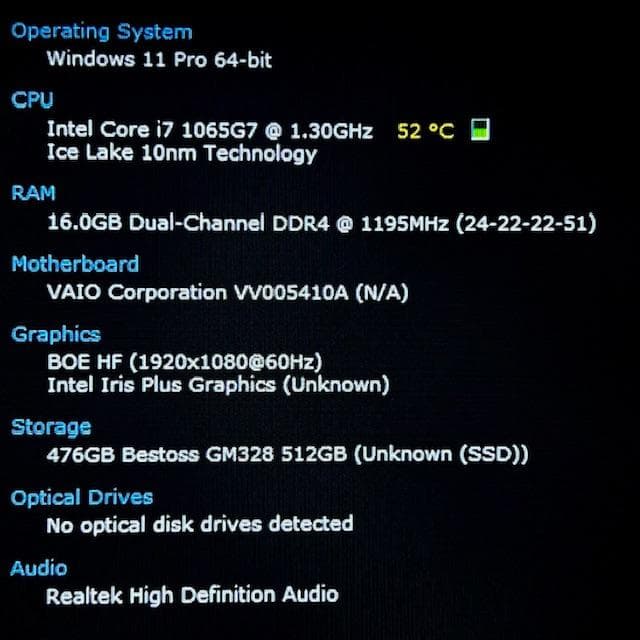 使用浅！《優良美品》第10世代最上級ハイスペック！新品大容量SSD搭載！VAIO