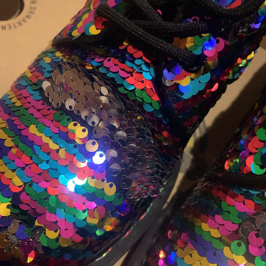 ドクターマーチン 3ホール スパンコールUK3