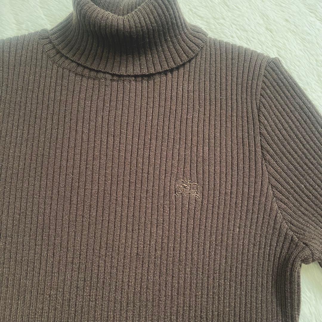 美品《バーバリーブルーレーベル》ドッキングワンピース ノバチェック ブラウン