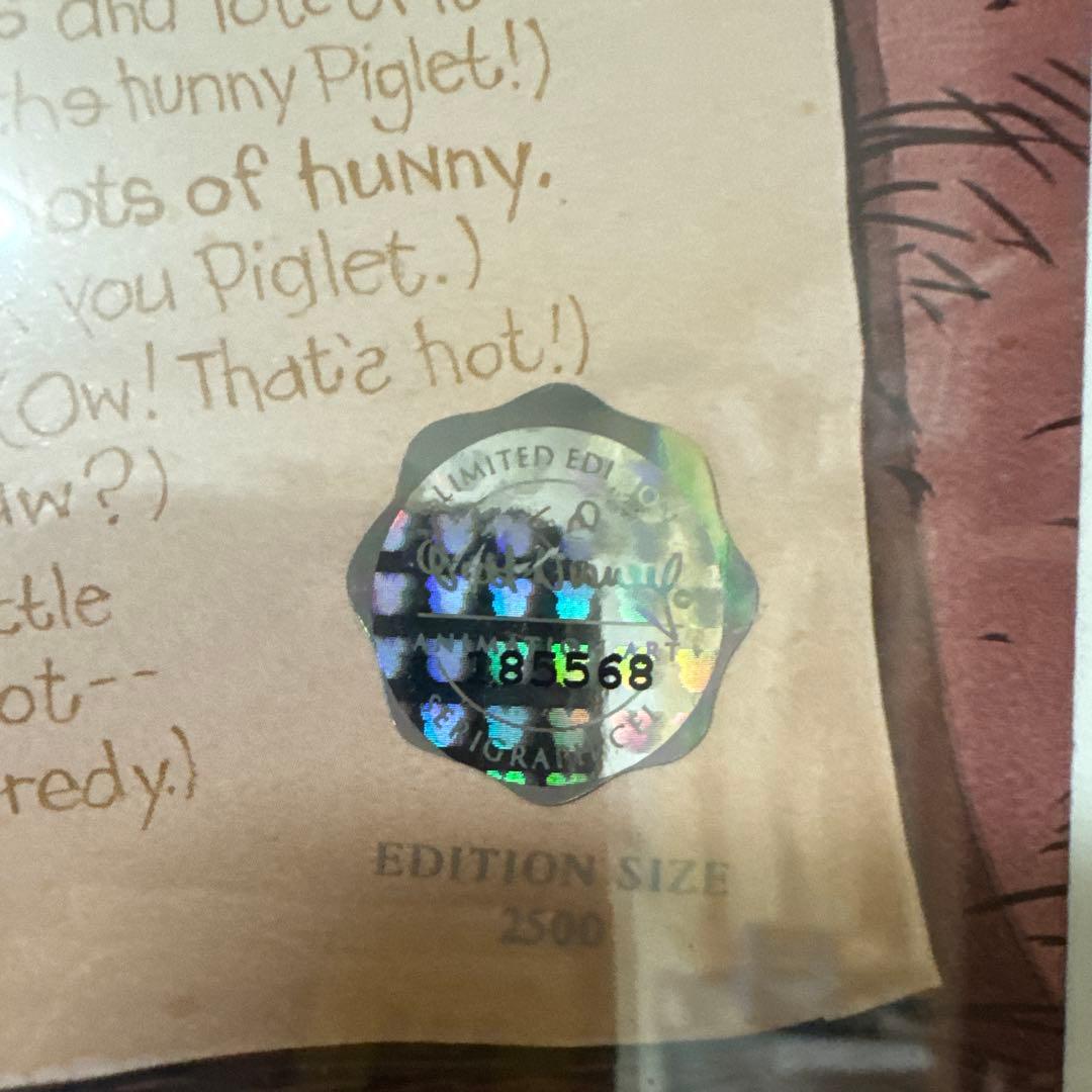 限定品絵画 セル画 ディズニー くまのプーさん Recipe for Fun 2500枚限定