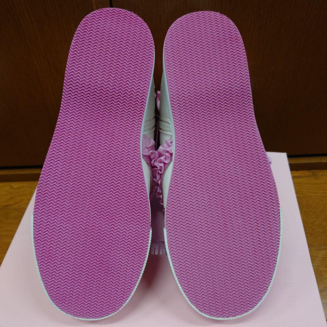 アースマジック ピンク リボン付き ハイカットスニーカー新品 23センチ