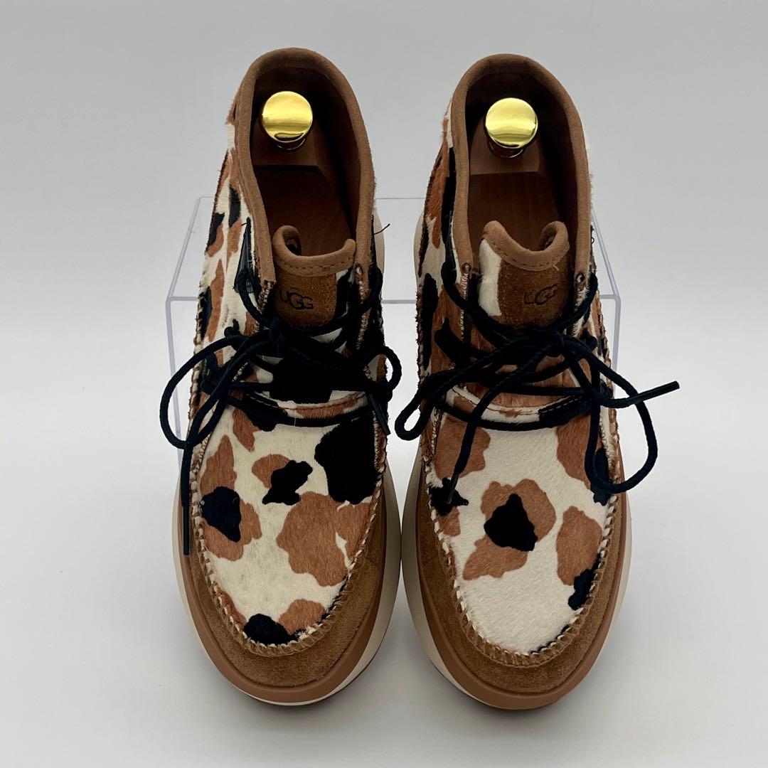UGG アグ NEUMEL COW PRINT 厚底 ブーツ 22.5cm カウ