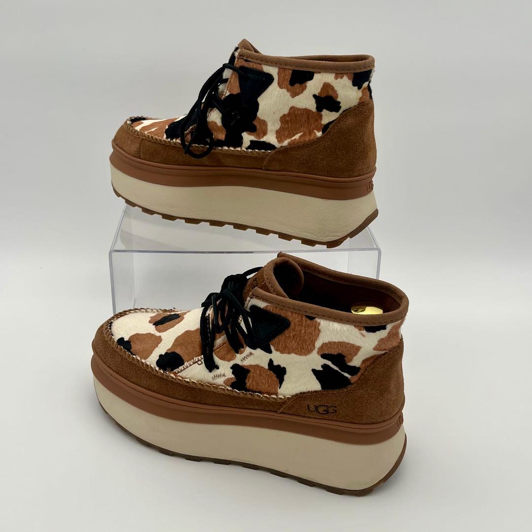 UGG アグ NEUMEL COW PRINT 厚底 ブーツ 22.5cm カウ