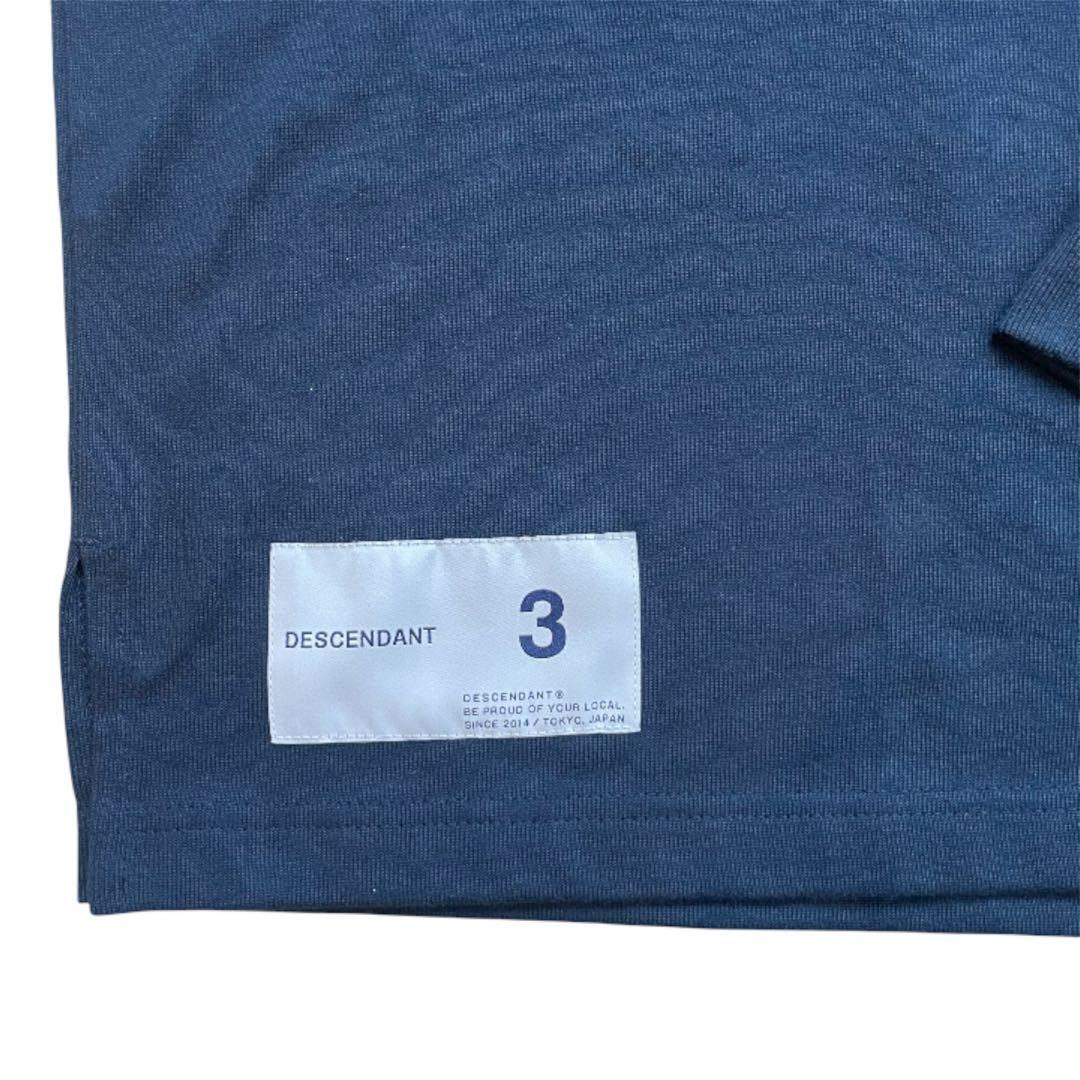 美品]DESCENDANT ネイビー 長袖ポロシャツ サイズ3