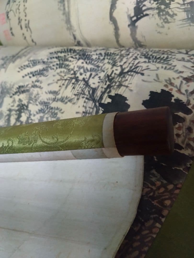 真作】成木星洲 水墨山水図 大幅掛軸 約2m 南画 田能村直入系 美濃