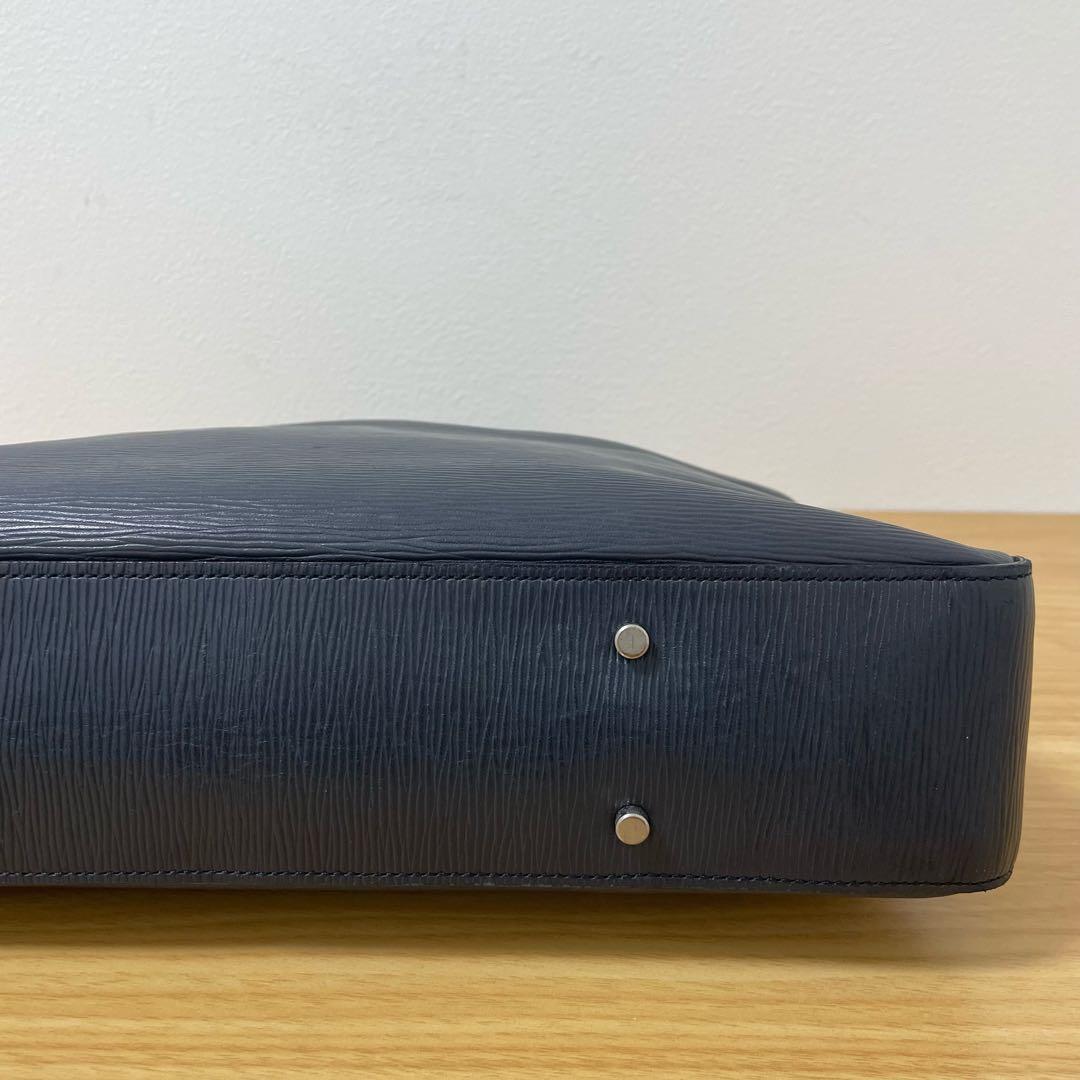 アニアリ ビジネスバッグ ブリースケース レザー ネイビー