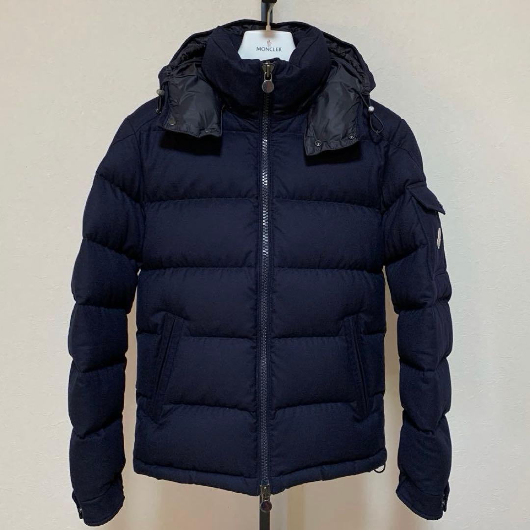 鑑定済】モンクレール モンジュネーブル ネイビー 1 クリーニング5D110