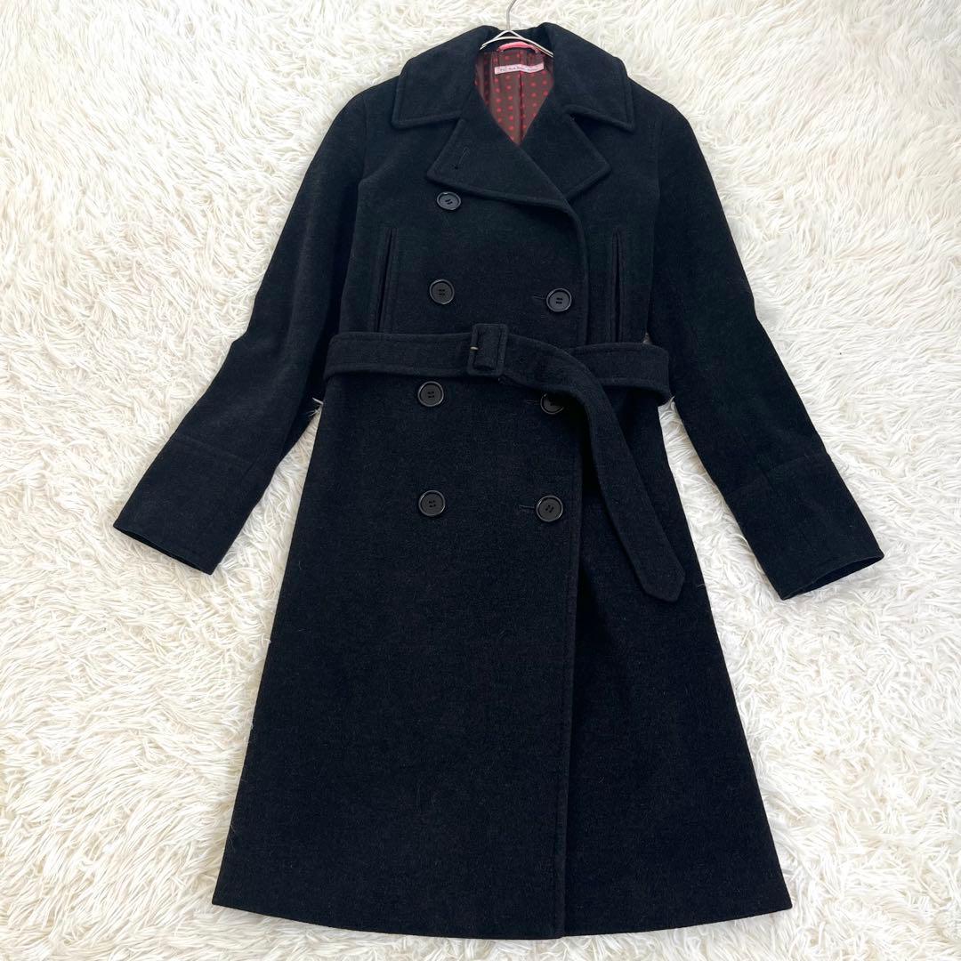 ポールスミス アンゴラ ウール ダブル ベルト付き ベルト付き ドット