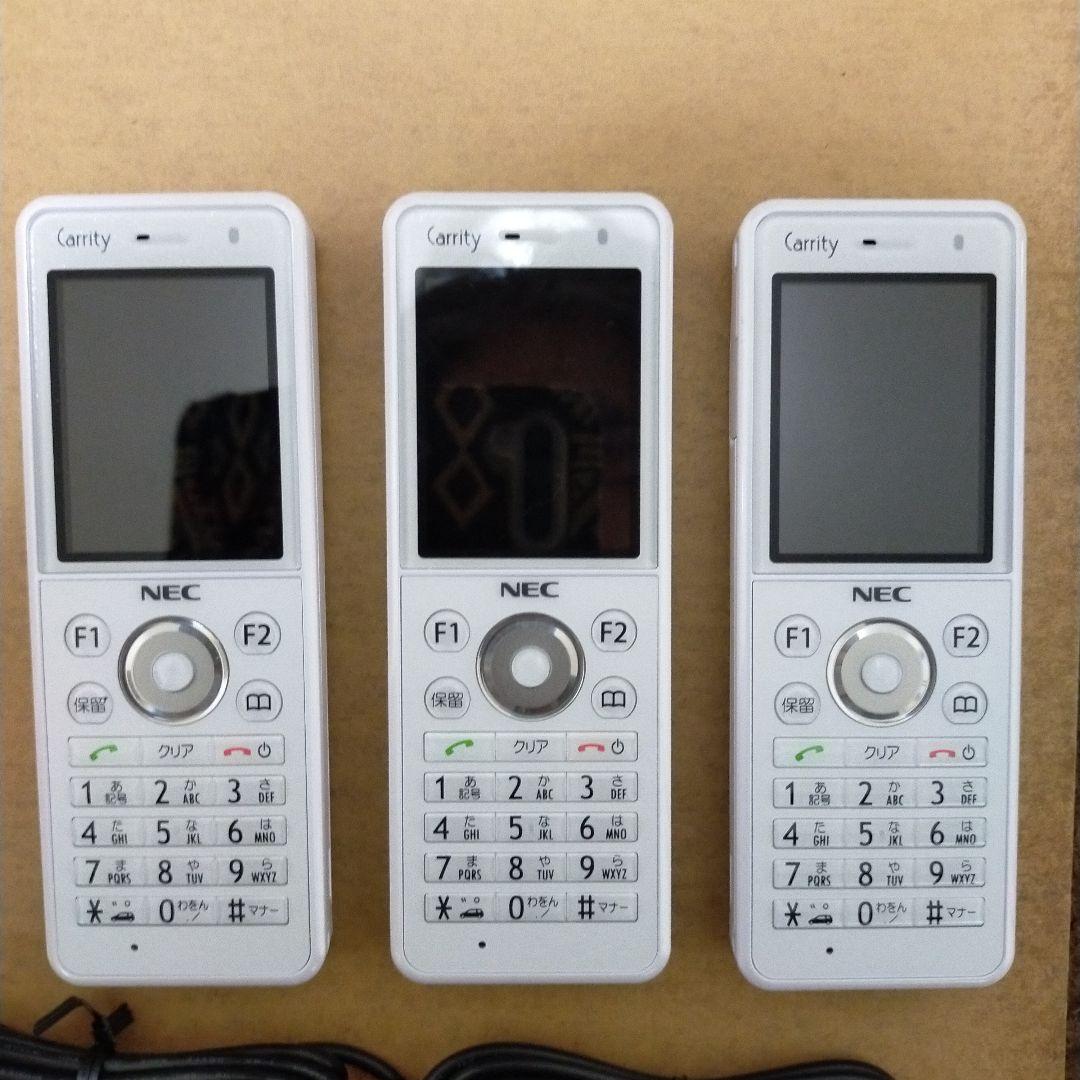 NEC PHS本体(Carrity-NW PS8D-NW) 3台,充電器5台 PHS本体