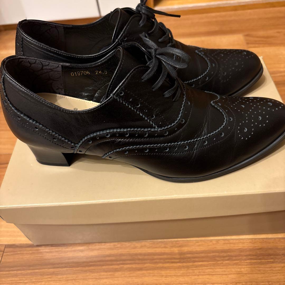 新品未使用HIMIKOレースアップブローグシューズ 24.5cm