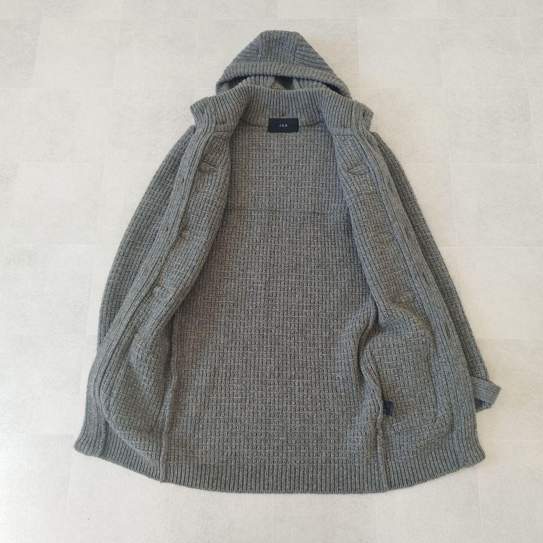 定価13.2万✨️ 完売品 AKM ニットダッフルコート Lサイズ グレー