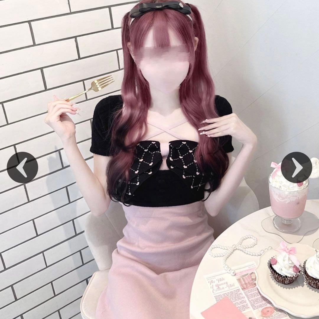 ハニーミュウ HONEY MEW モノグラムリボンアンサンブルワンピース