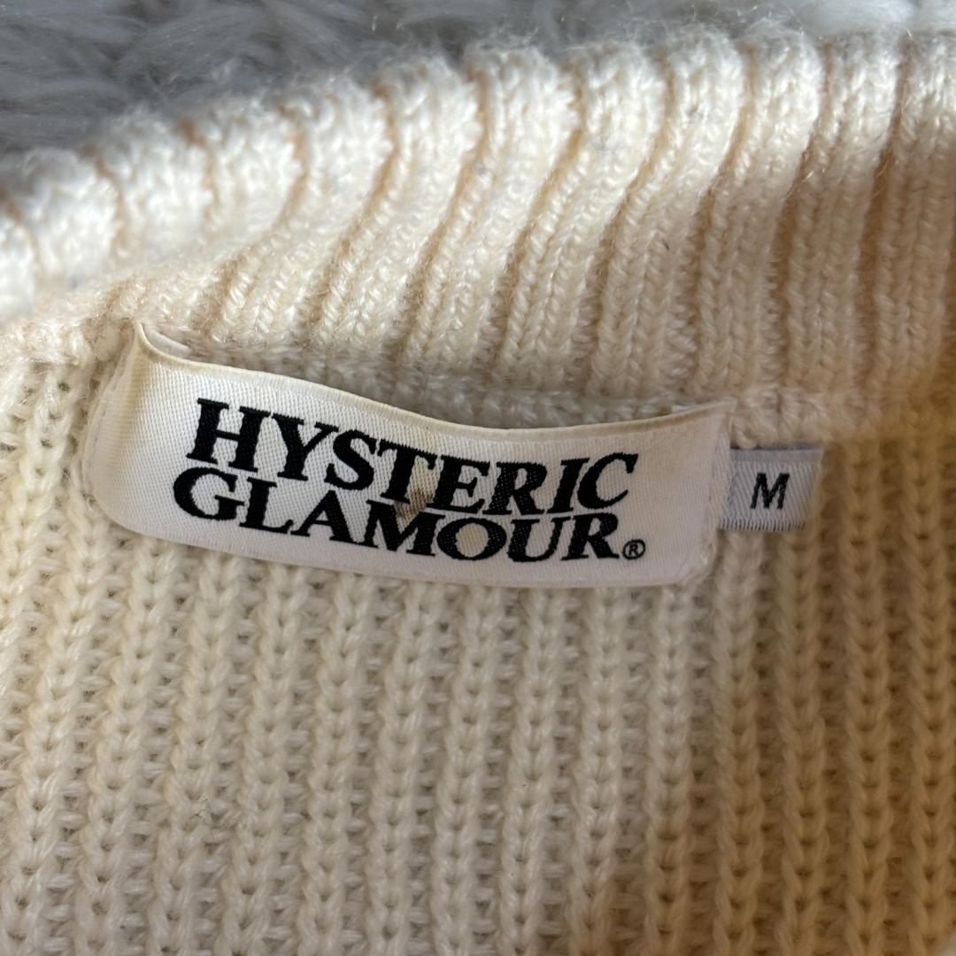HYSTERIC GLAMOUR HYS ロゴ ニット セーター ライン袖 M