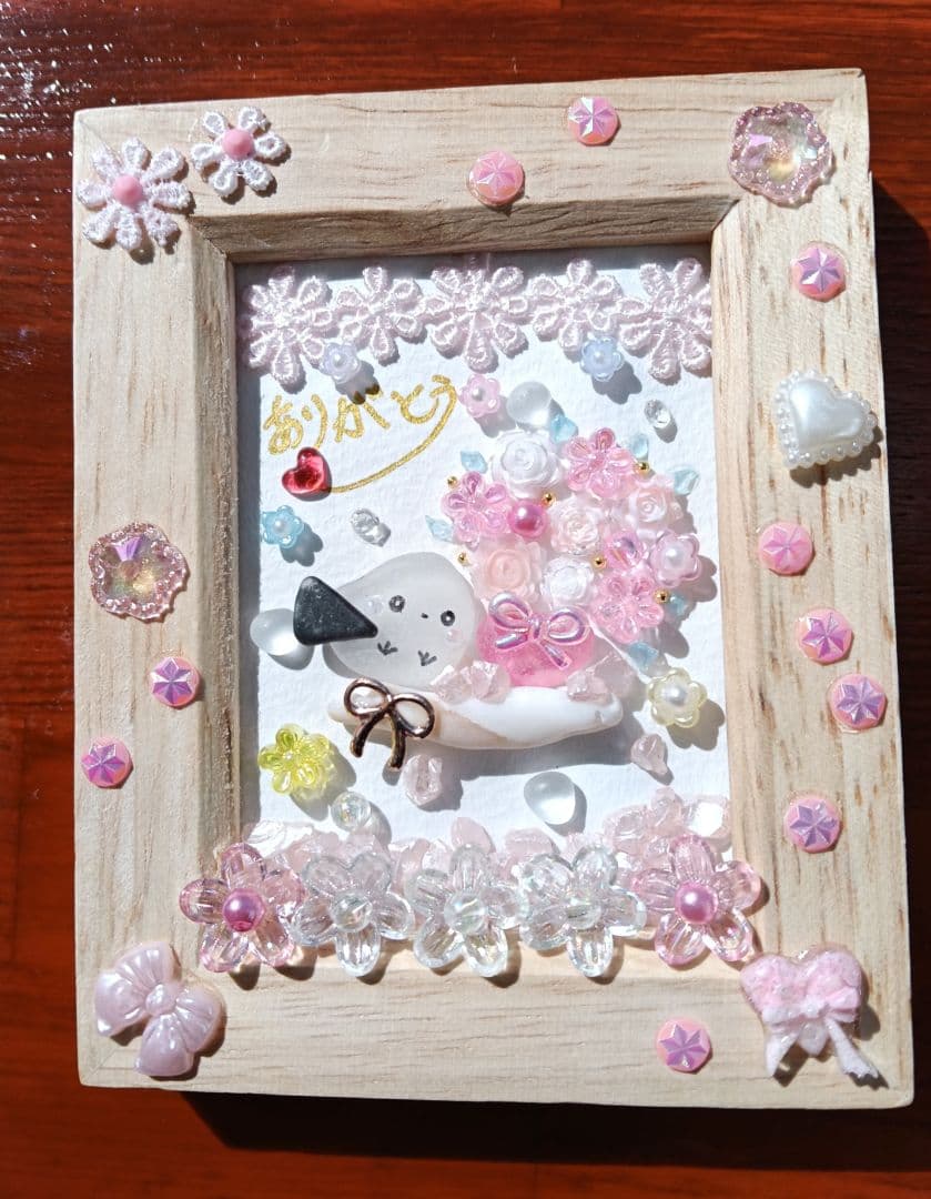 ❤️ありがとう❤️シマエナガ❤️感謝をこめて❤️シーグラスアート