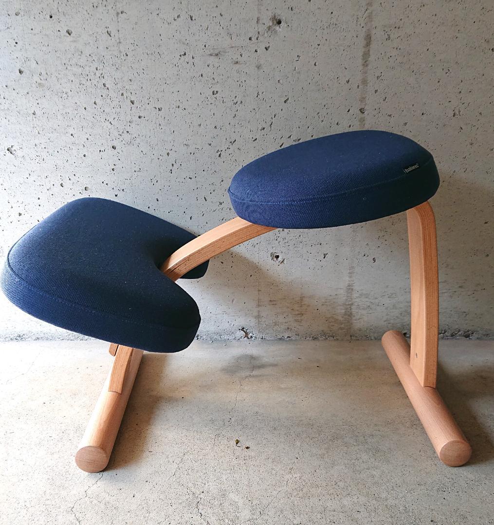 美品】サカモトハウス バランスチェアイージー ブルー(ショート