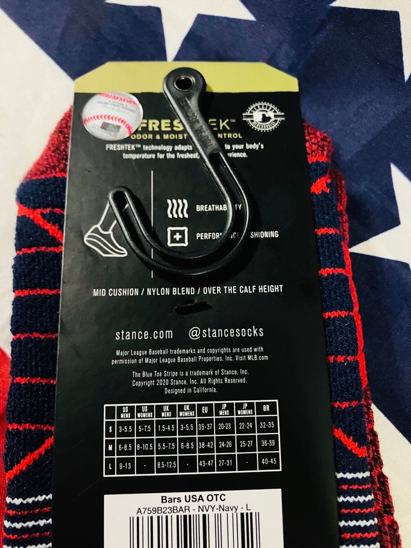 STANCE スタンス 野球 ソックス Lサイズ アメリカ 国旗 靴下 USA