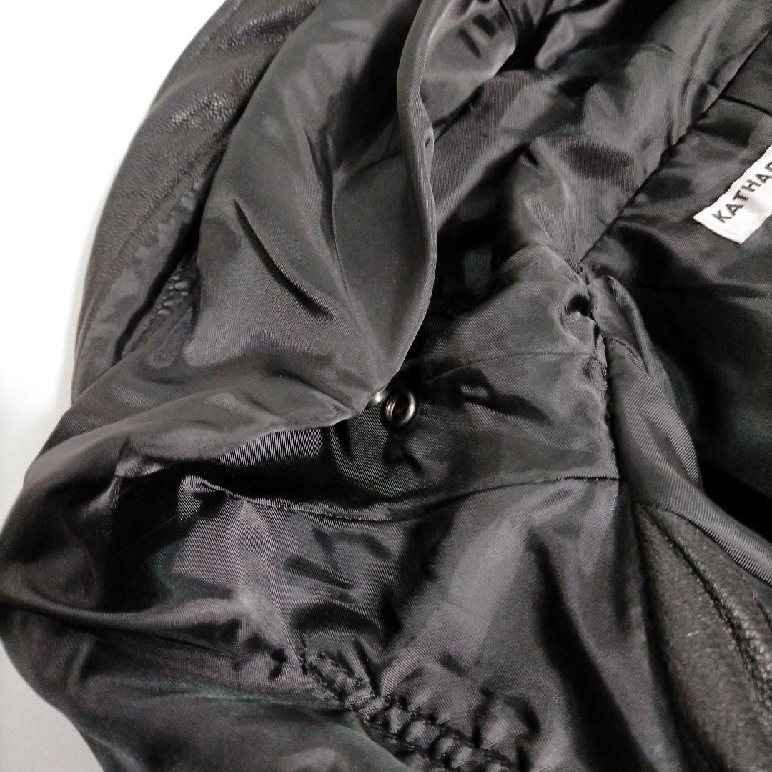 激レア キャサリンハムネット レザー ライダース ジャケット ヤギ革