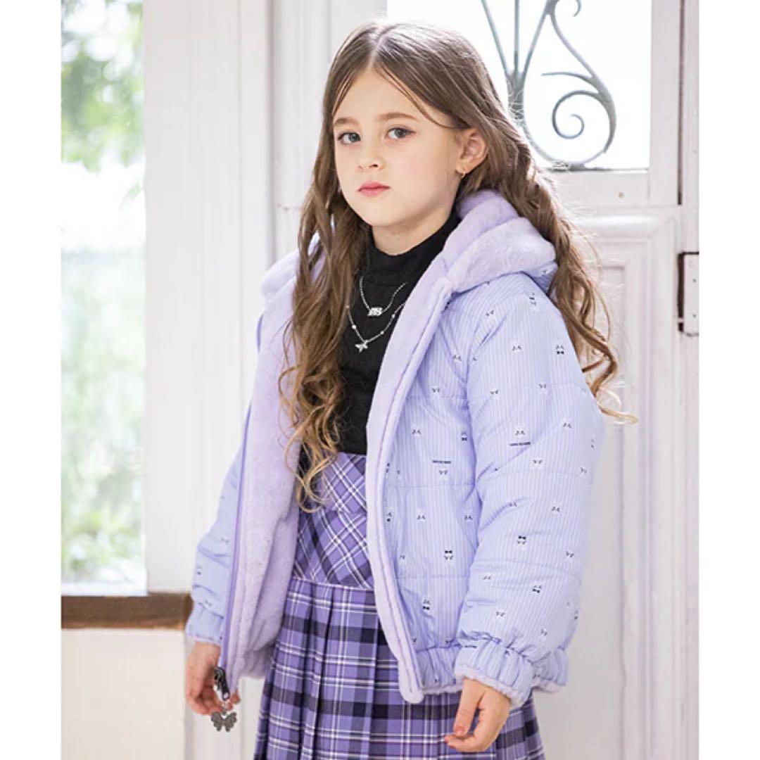 新品 ANNA SUI mini ネコエコファーリバーシブルアウター LLサイズ