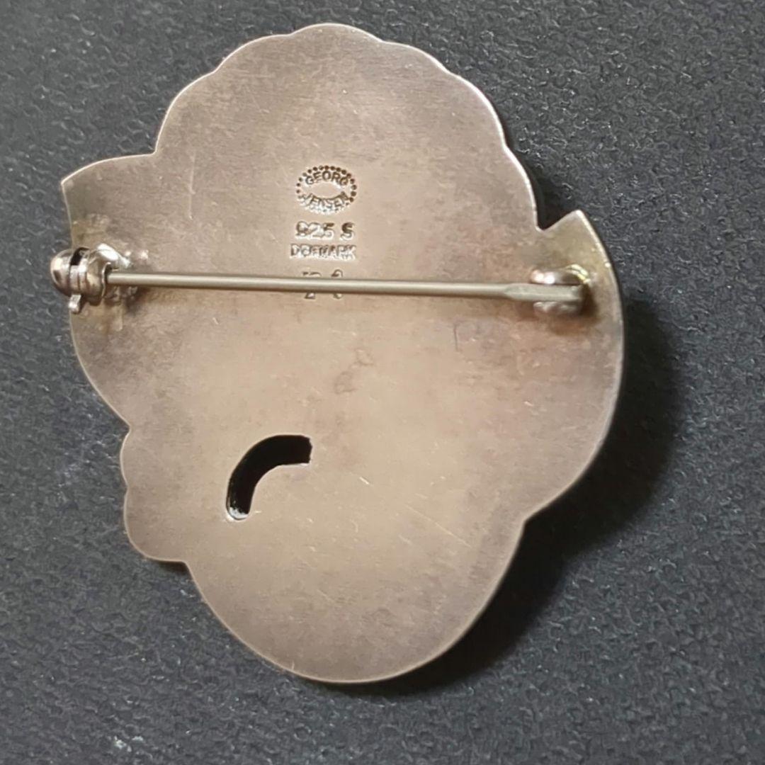 ジョージジェンセン激レアブローチ71グリーンアゲイト AG925