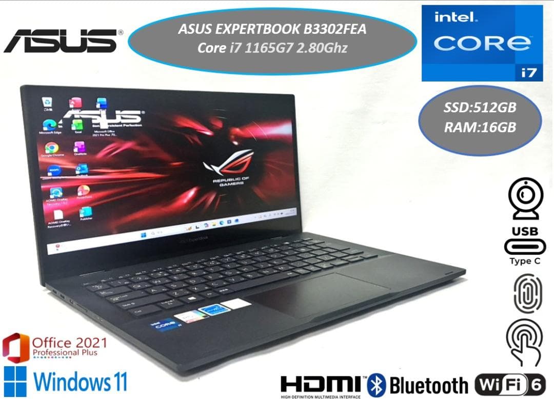 美品 2021年 ASUS ExpertBook タッチパネル i7 11世代 ASUS、第12世代Coreを採用した2画面ノートPC「Zenbook Pro Duo 15 OLED