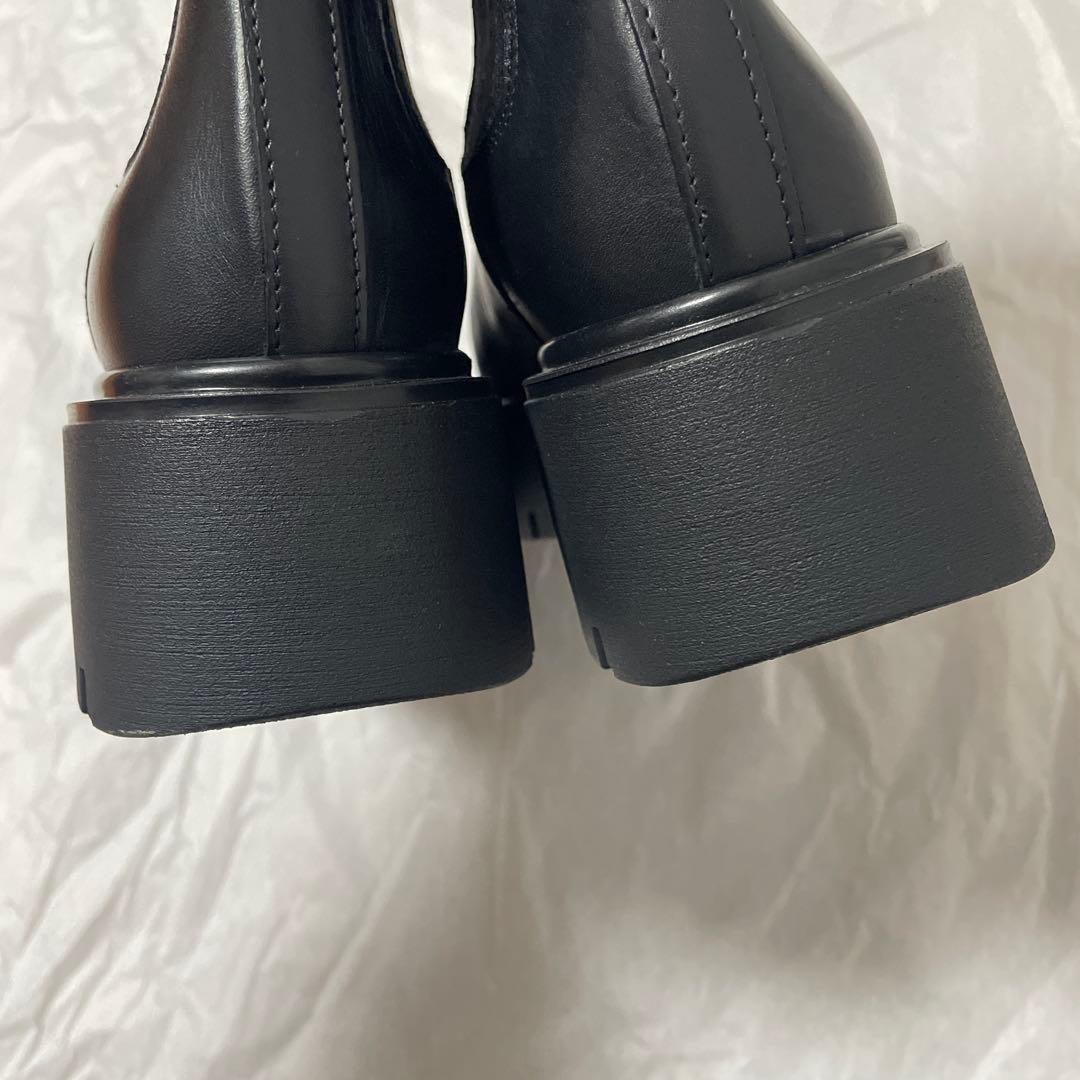 PLAIN PEOPLE ブラック サイドゴアブーツ 厚底 サイドゴアブーツ