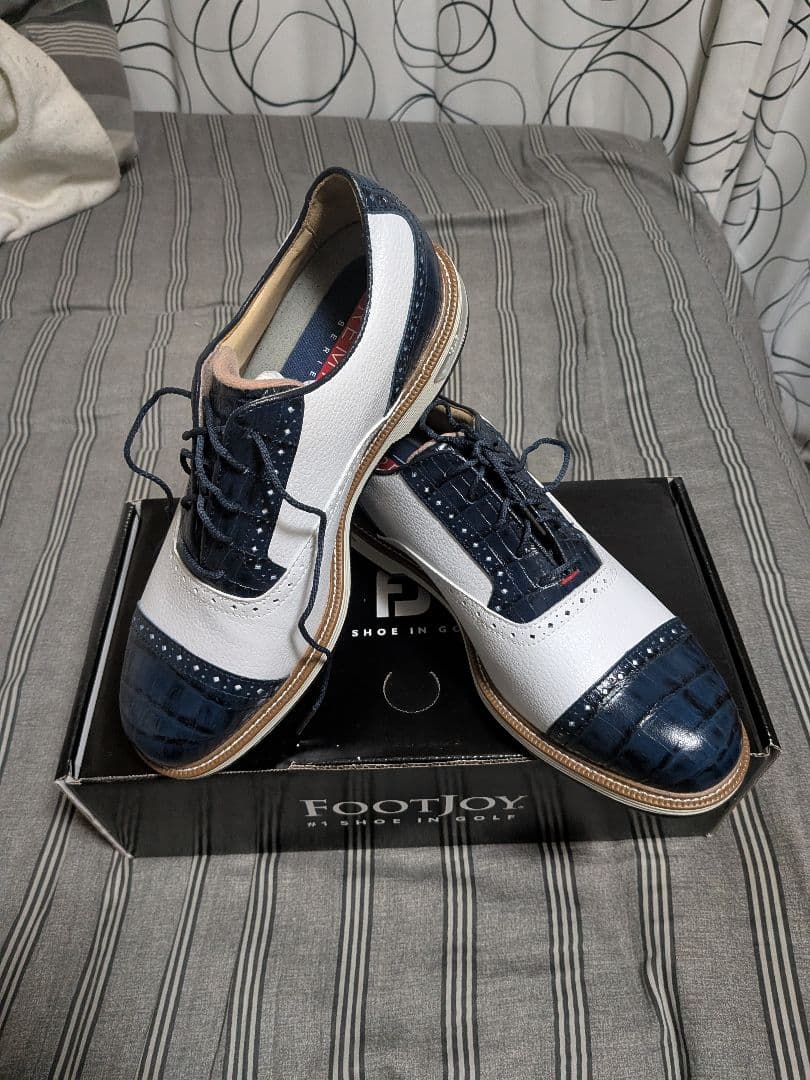 FOOTJOY ゴルフシューズ ホワイト/ネイビー FootJoy（フットジョイ） FootJoy 25 FJ フューエル ボア 【ホワイト