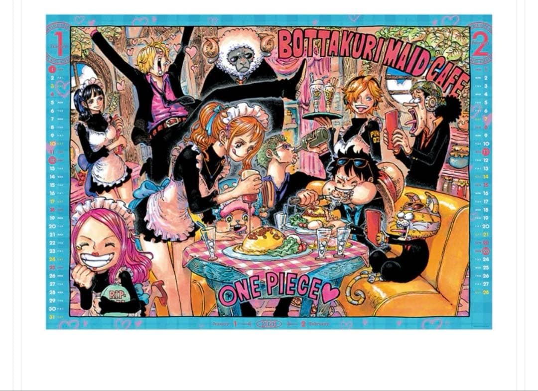 新品】 ワンピース コミックカレンダー（大判）2026 - メルカリ