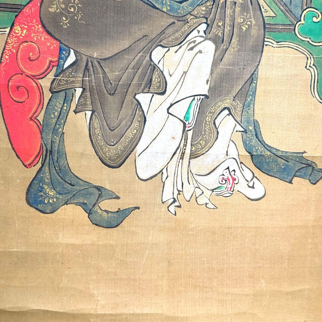 2108様感謝‼️真作 妙なる音色‼️狩野渓雲来信「琵琶仙女」掛け軸 美人