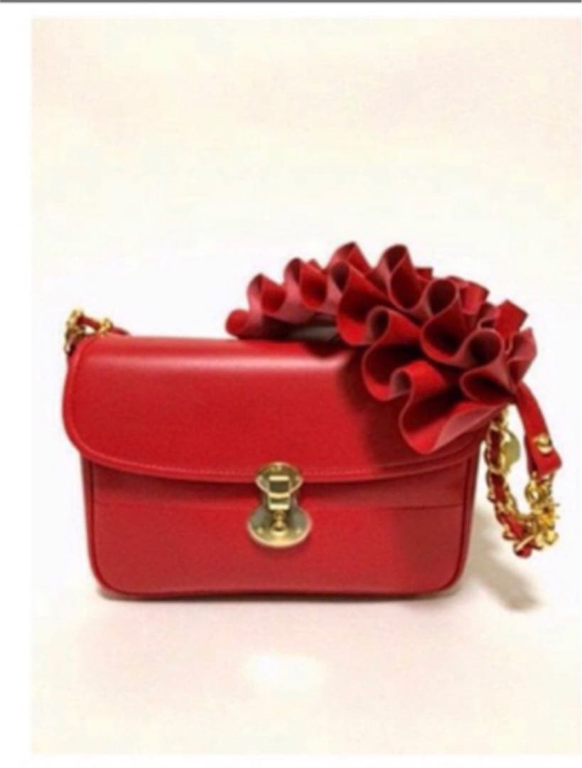 tortoago トルトアーゴ幻の3wayフリルバッグred x black