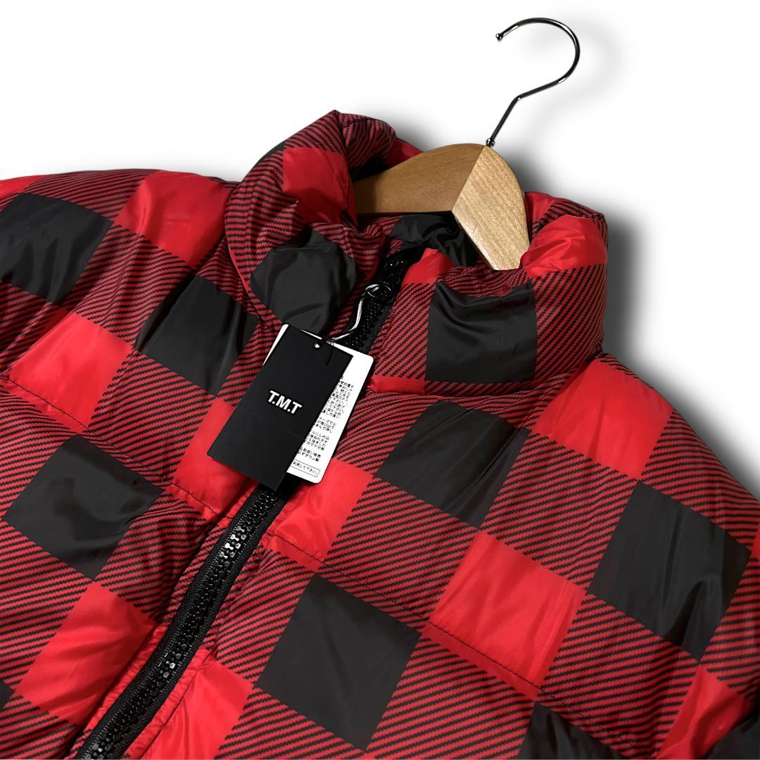 M 定8.8万 TMT ティーエムティー ダウンジャケット ブルゾン チェック