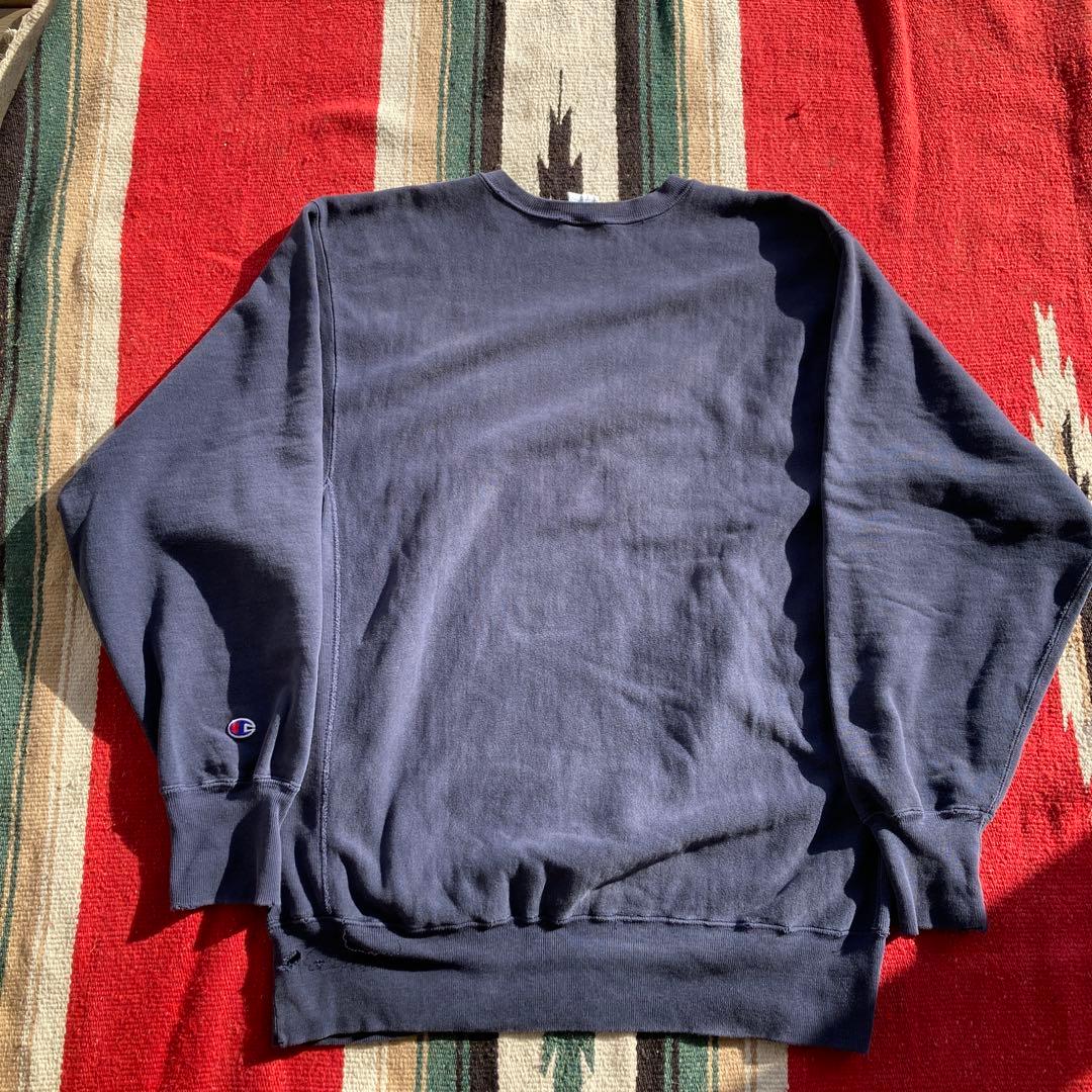 チャンピオン リバースウィーブ 90sアメリカ製 iowa カプセル ネイビー