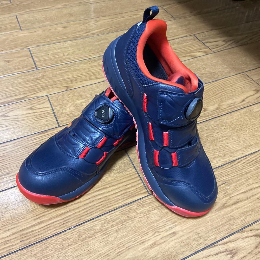 BOAシステム安全靴 ネイビー/オレンジ 26.0cm