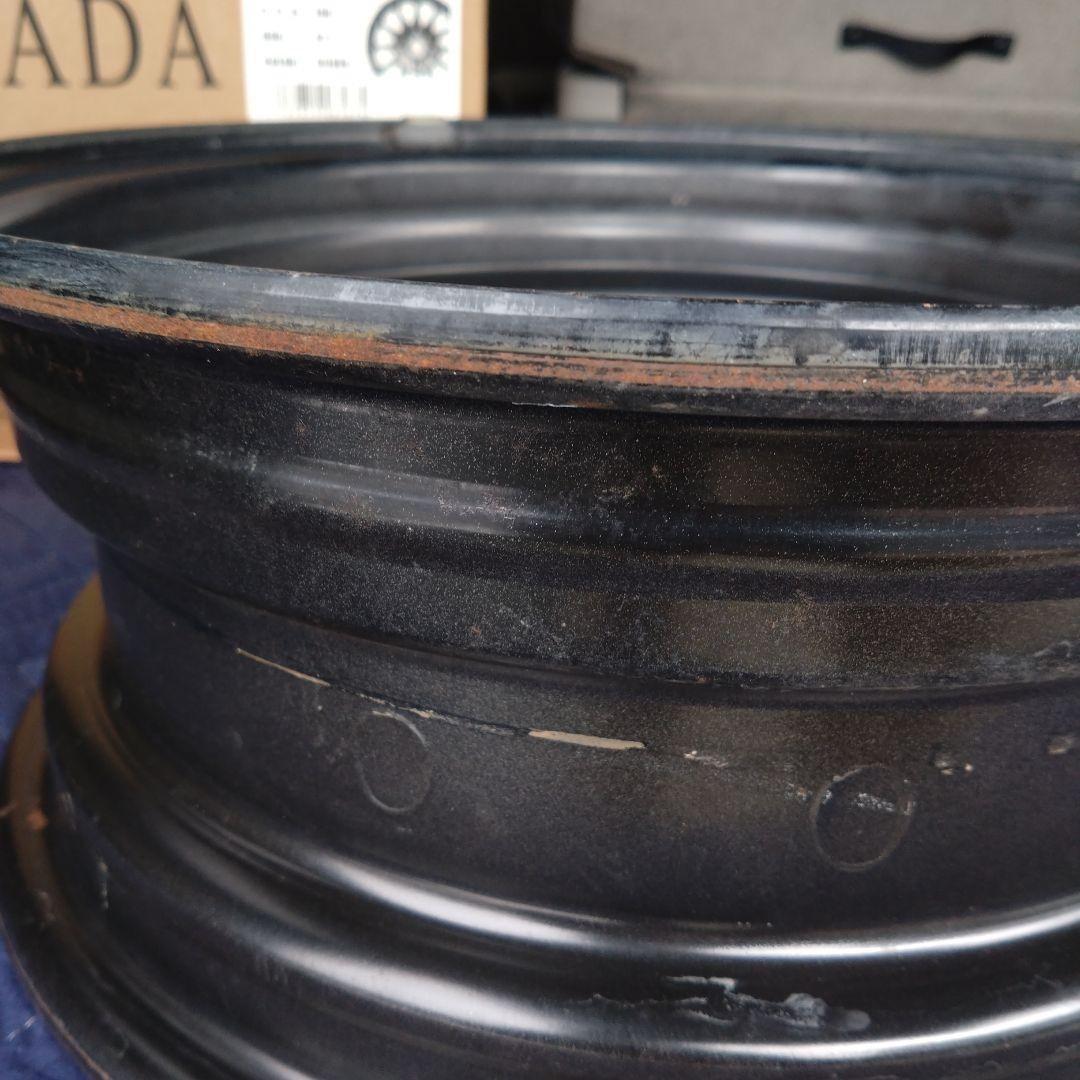 ①三菱ランサーEXターボ純正 14インチ スチールホイール ①、②セット