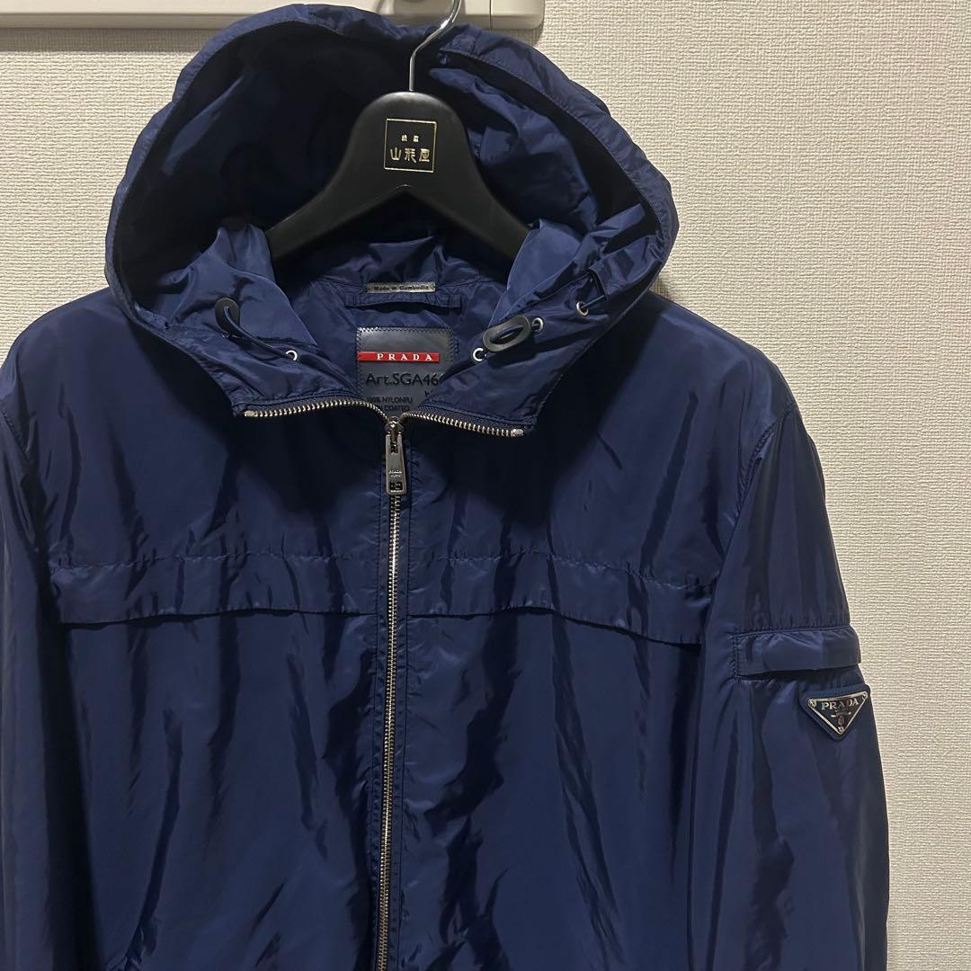 希少52サイズ！ プラダ ナイロンジャケット ネイビー 三角ロゴ - メルカリ