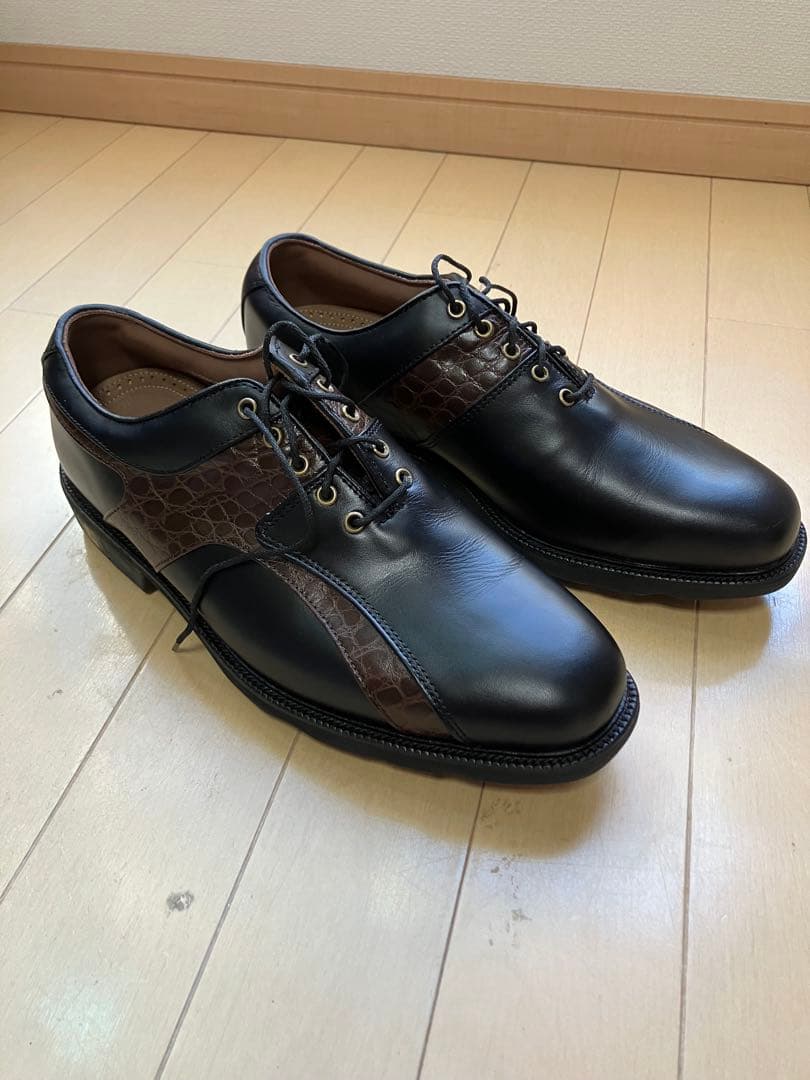 FOOTJOY ICON ブラック×ブラウン26cm 新品 FootJoy Icon Black Lizard Print Golf Shoes - Golfballs.com