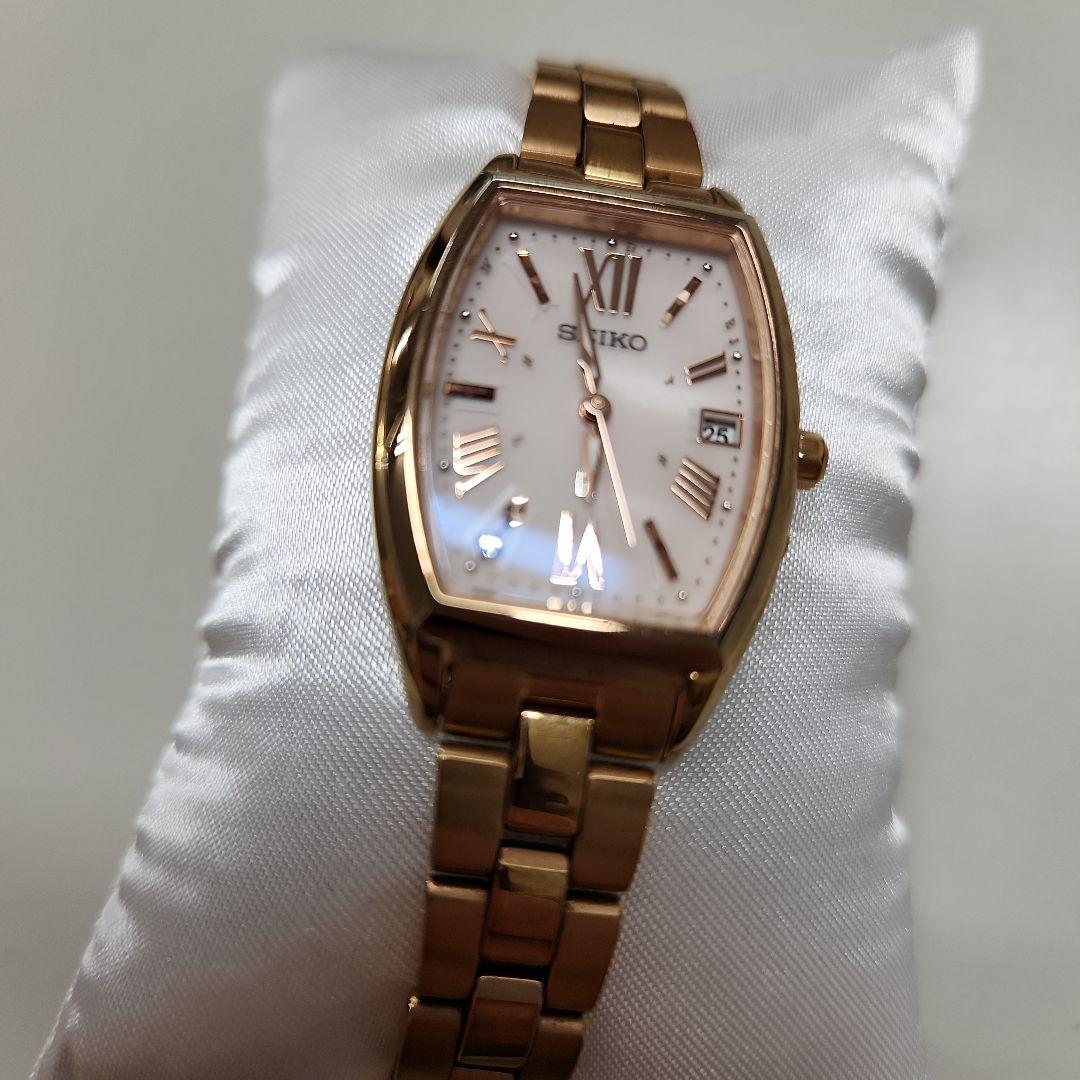 SEIKO ルキア ソーラー電波時計 ゴールド LUKIA セイコー ルキア レディゴールド SSQW046 レディース 腕時計