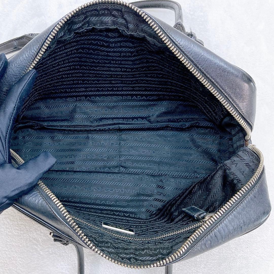 ✨激レア✨プラダ ガレリア トートバッグ ブラック 三角プレート