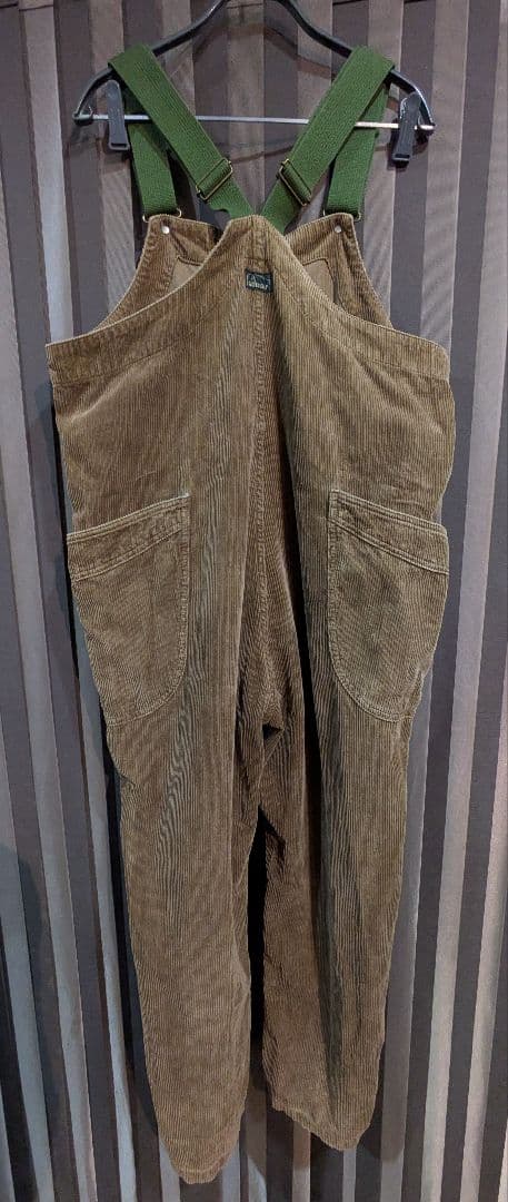 GO HEMP ゴーヘンプ コーデュロイオーバーオール ブラウン サイズ32