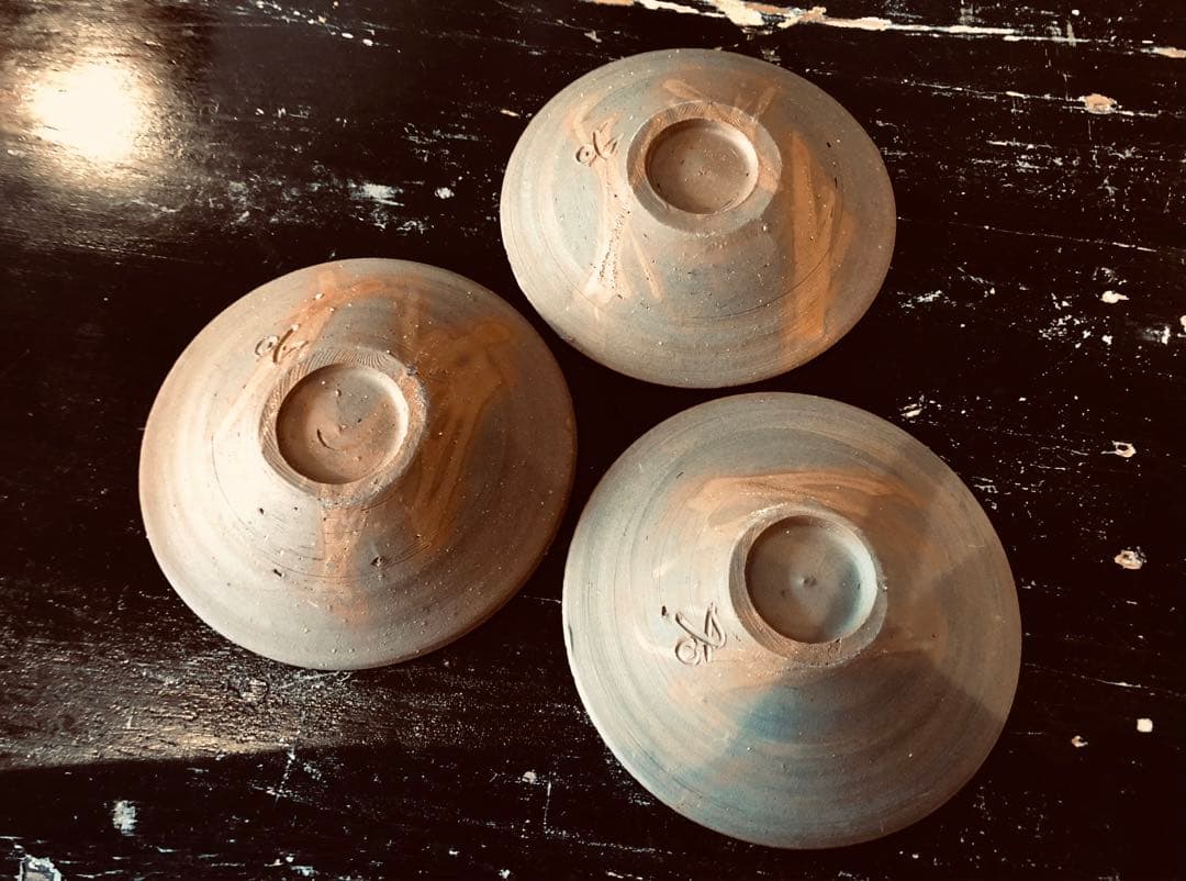 ◇399◇備前焼 藤原和 皿3枚