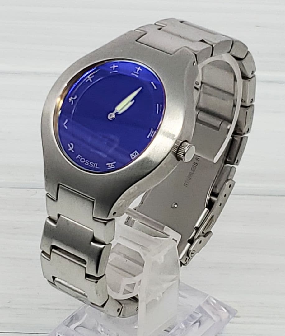 管60 FOSSIL BIG TIC JR-7978 稼働品 電池交換済み 漢字 - メルカリ