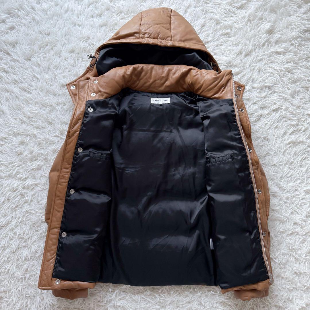 2WAY⭐︎VANQUISH ダウンジャケット ラムレザージャケット 羊革