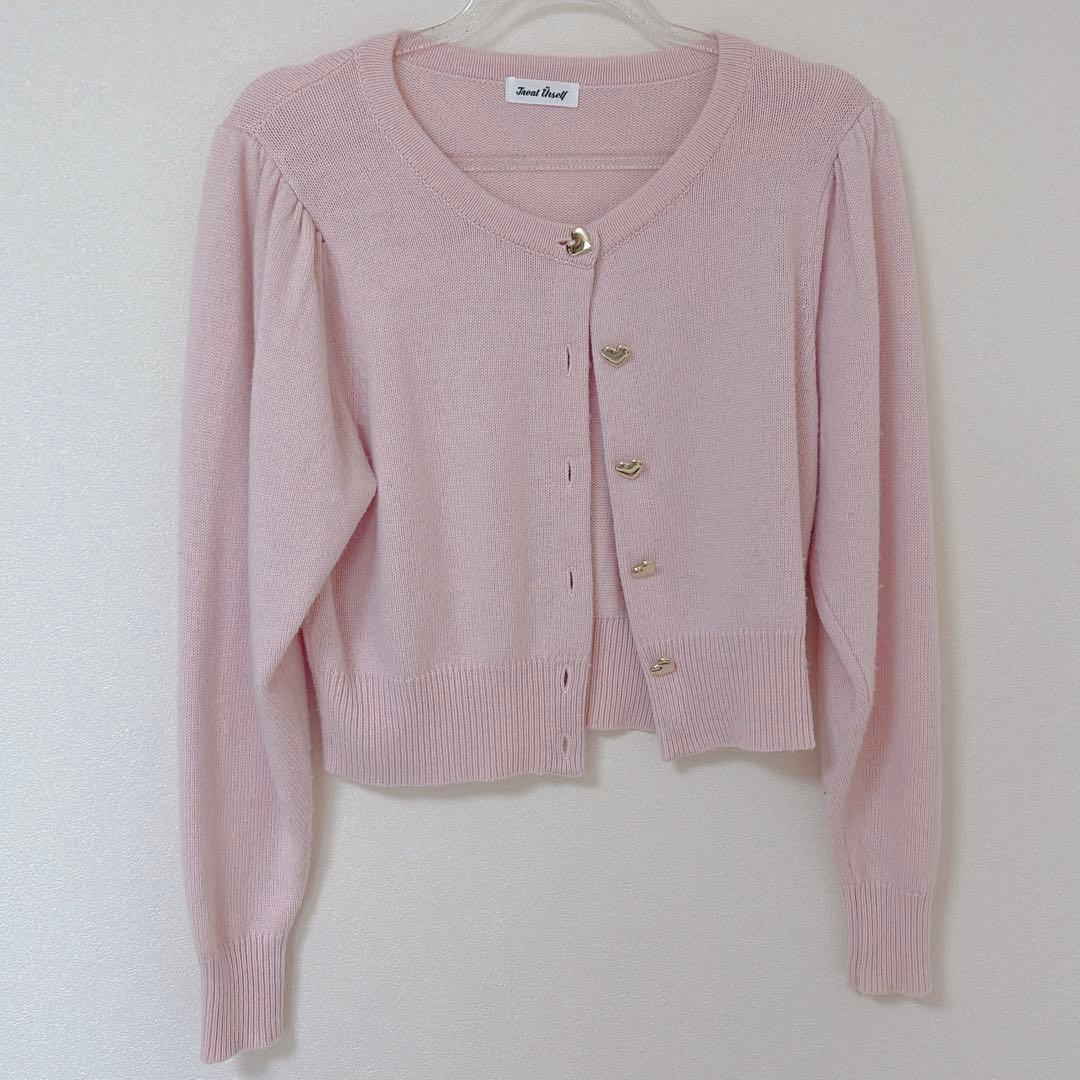 TreatÜrself トリートユアセルフ ハートボタンニットカーディガン