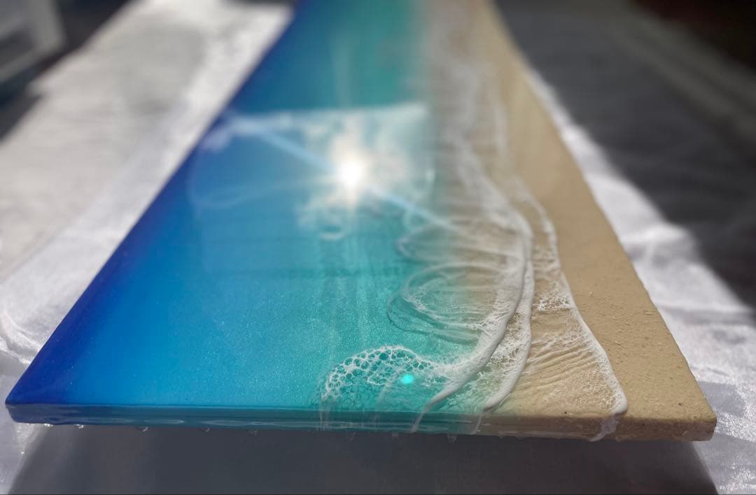 よっしー様専用 オーシャンレジン ロングパネル W110㎝✖️H35㎝