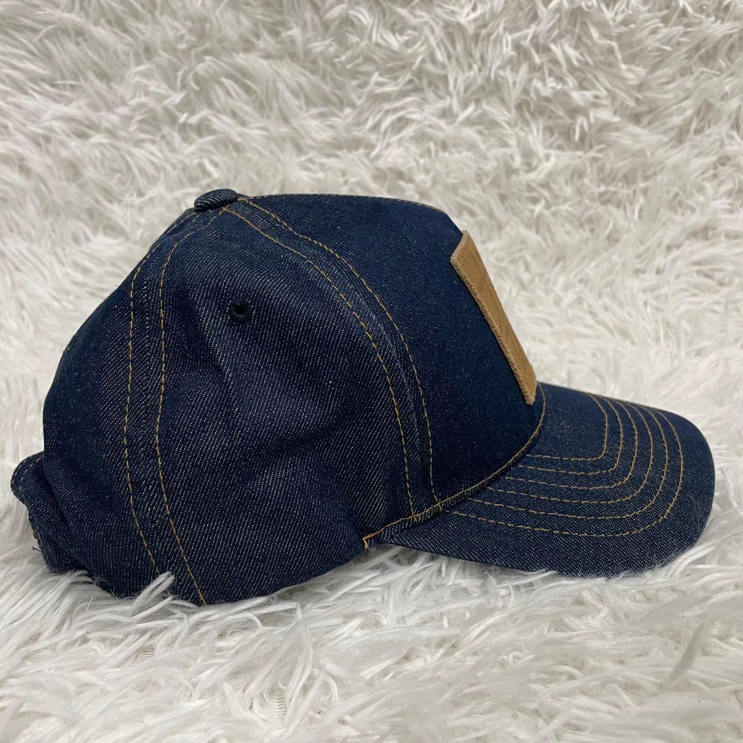 STUSSY 90~00s 6パネル デニムキャップ レザーパッチ オールド - メルカリ