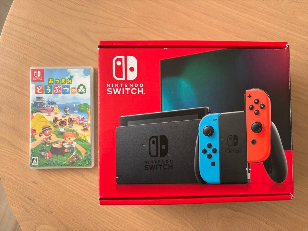 【美品】Nintendo Switch バッテリー強化 どう森セット　スイッチ ニンテンドースイッチ バッテリー強化型 あつまれ どうぶつの森セット