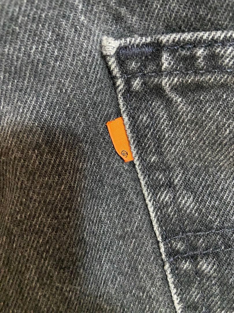 値下げ)リーバイスブラックデニム505 W33 L30 ®️オレンジタブ - メルカリ